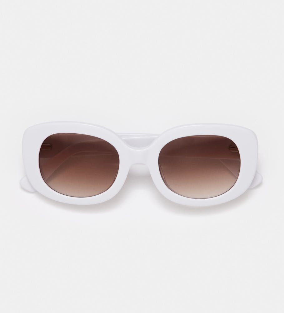 Maj White Sunglasses