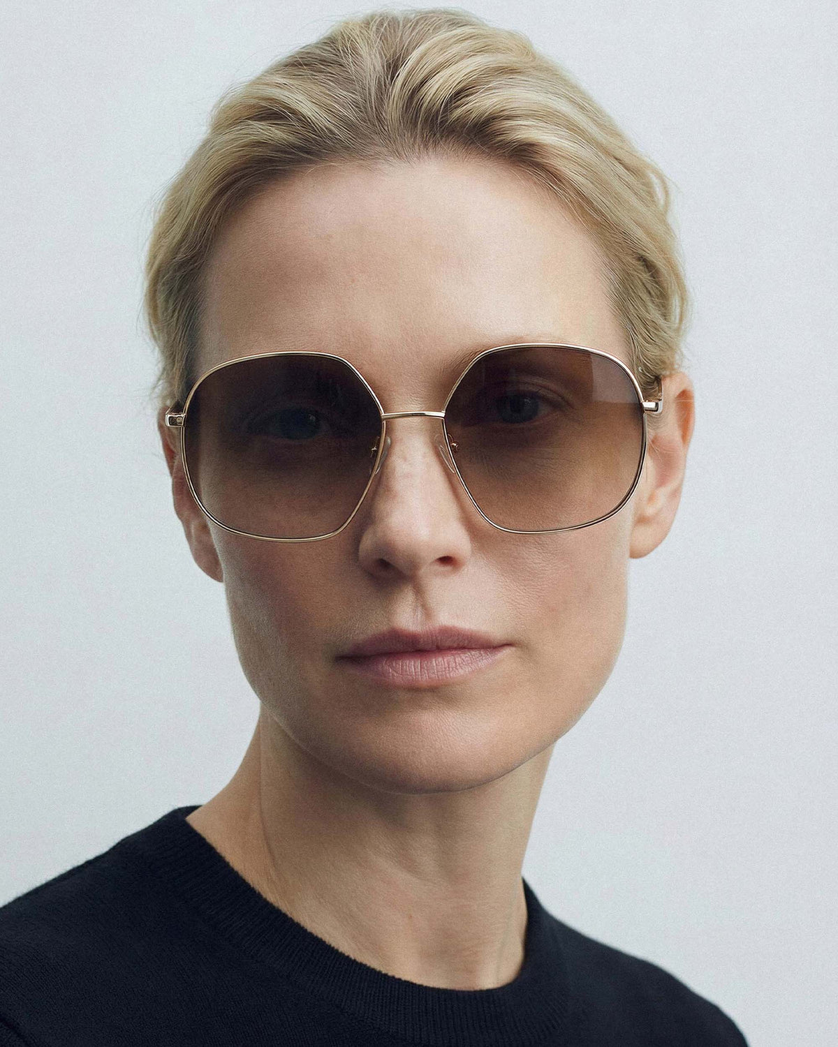 Cornelia Gold Blush Sunglasses