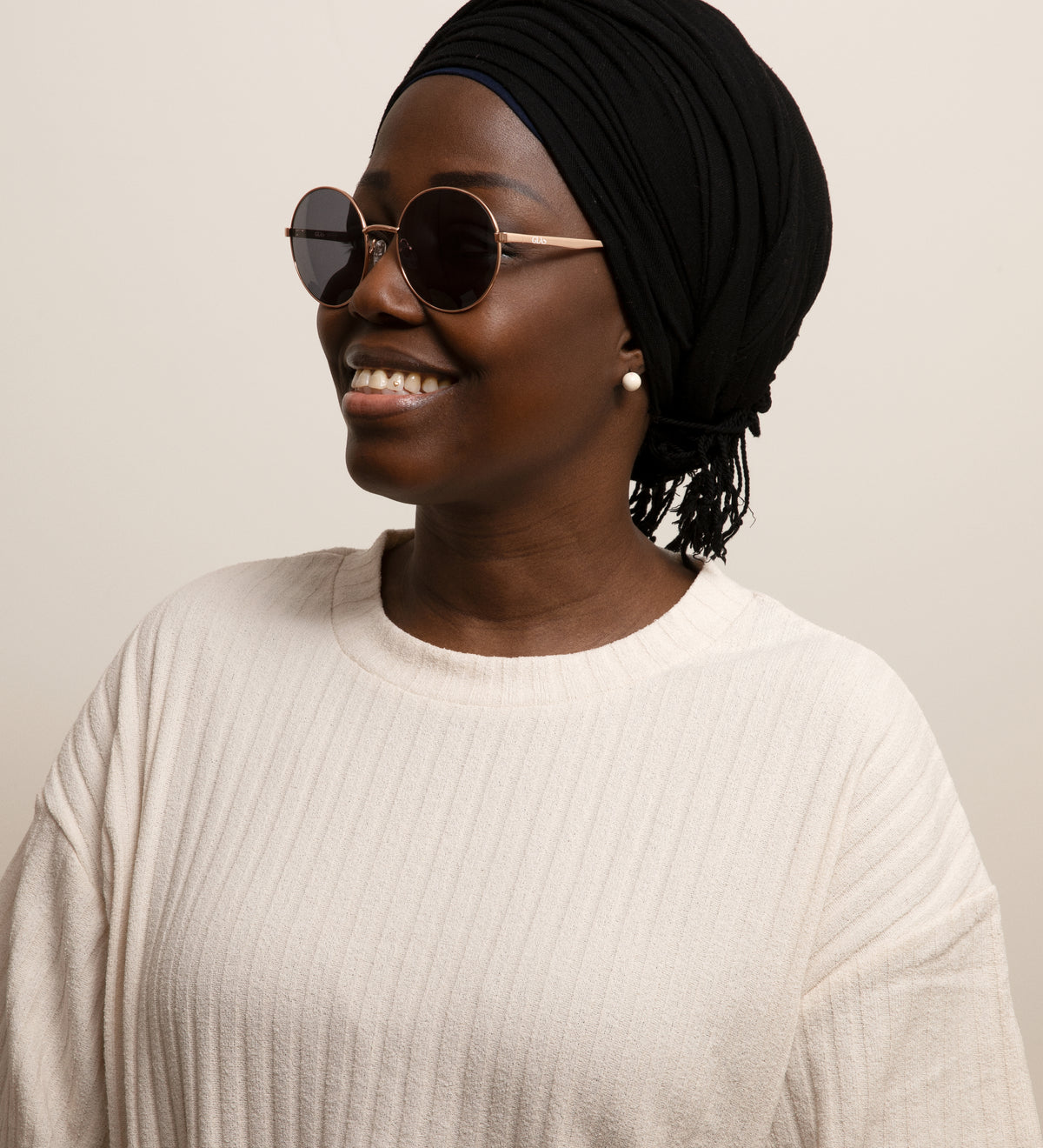 Grace Rose Gold Deep Smoke Sunglasses