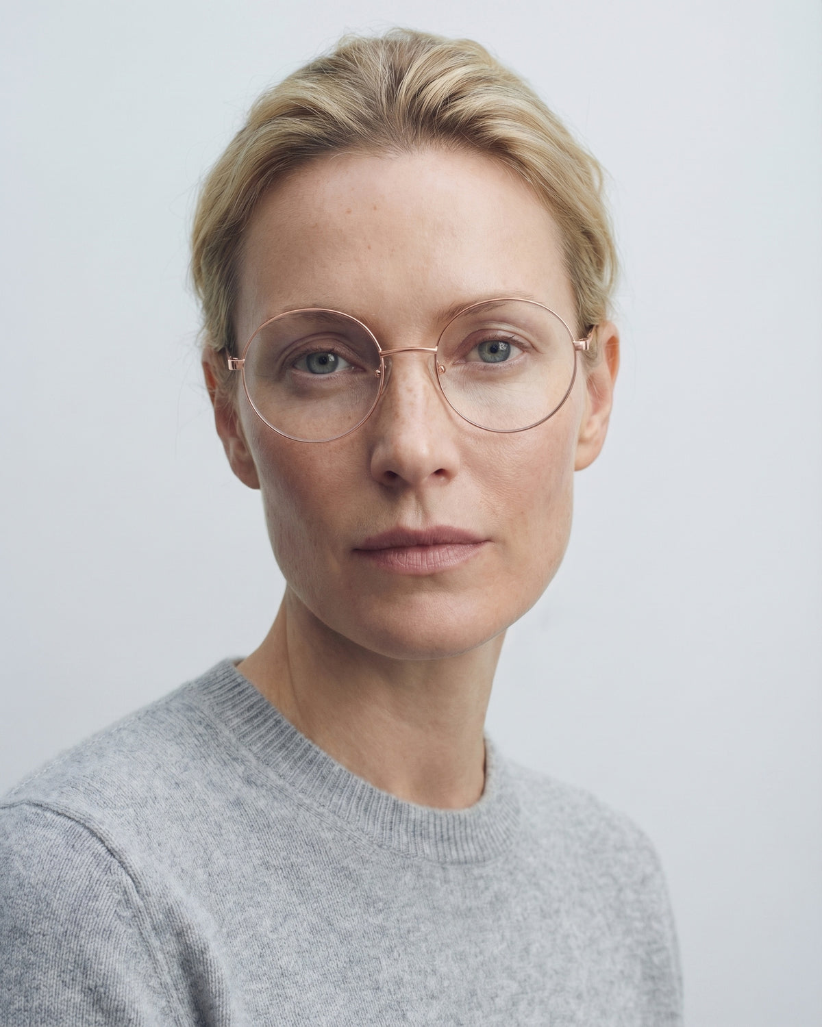 Grace Rose Gold Readers - Model